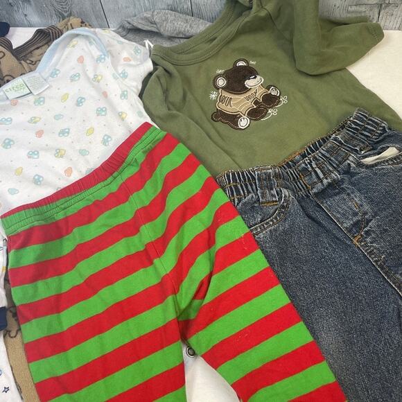 Lot of 10 Boys 9 Months Mos Sleepers One Pieces Pants Jeans Clothing Lot - Picture 3 of 5